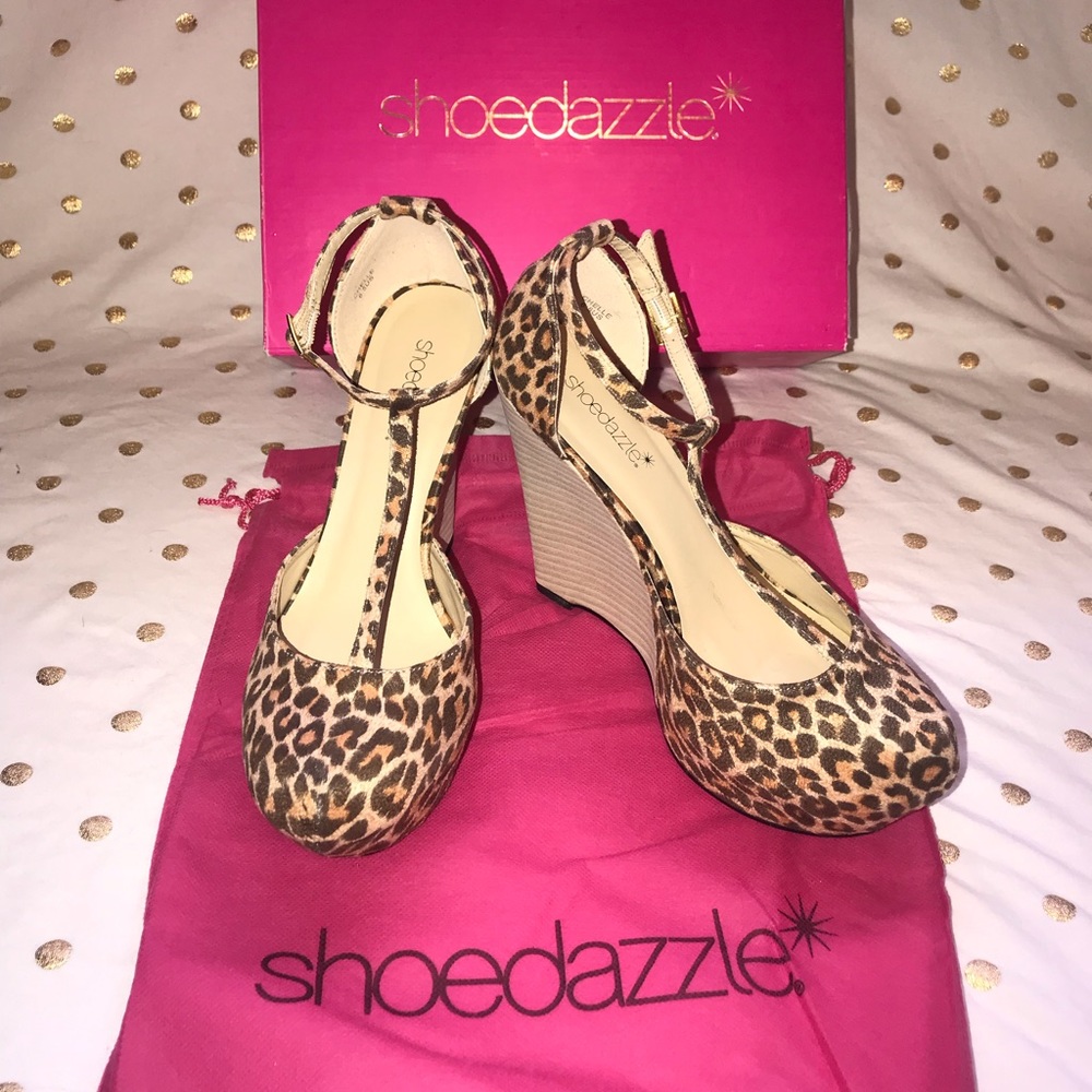 Cheetah print wedges